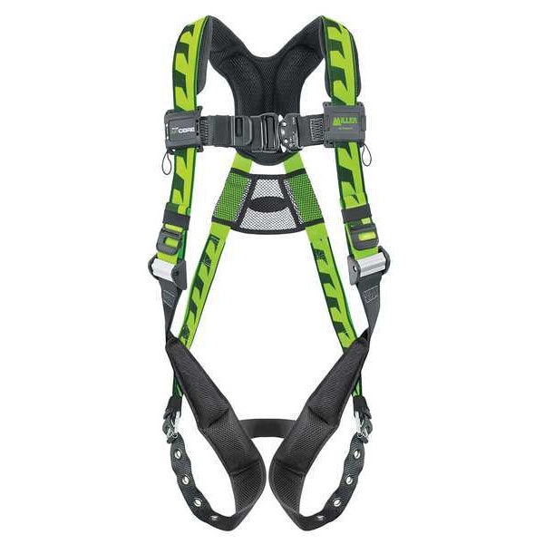 Honeywell Miller AirCore(TM) Full Body Harness, L/XL, 400 lb., Quick-Connect Chest/ Tongue Leg Buckles, Back D-Ring - ACA-TB/UGN