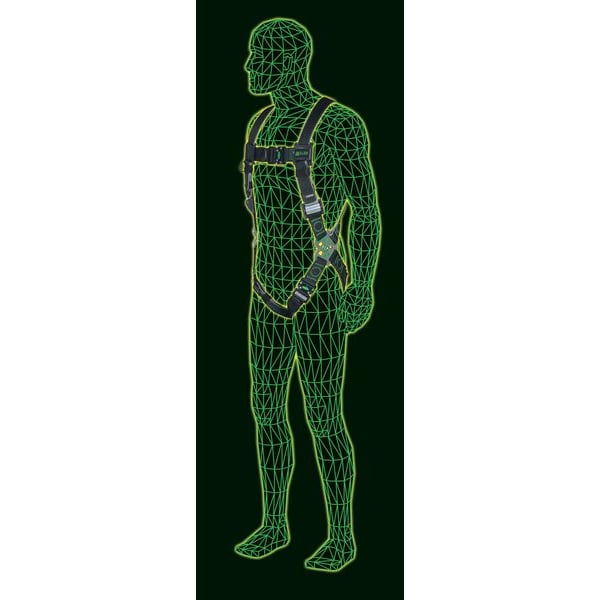 Honeywell Miller Revolution(R) Full Body Harness, L/XL, 400 lb., Quick-Connect Chest/ Quick-Connect Leg Buckles - RDT-QC-B/UBK