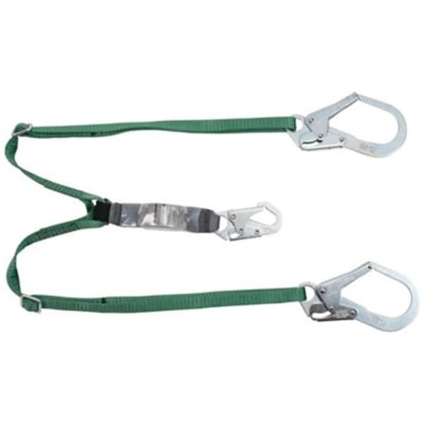 Msa Safety MSA 454-10191758 6 ft. V-Series Standard Twin-Leg Adjustable Energy Absorbing Lanyard - 454-10191758