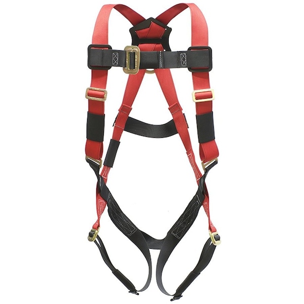 Super Anchor Safety Small - Red Webbing Fall Arrester Full Body Harness - 6001-RS