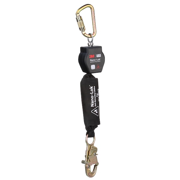 3M Dbi-Sala Self-Retracting Lifeline, 420 lb Weight Capacity, Black - 3100562