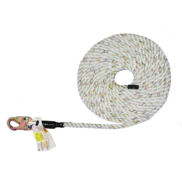 Super Anchor Safety 25ft. Value 5/8" 3-Strand Lifeline w/Snaphook. Retail Box - 4020-25