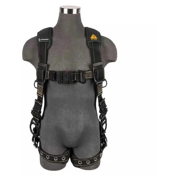 Safewaze Arc Flash Full Body Harness: DE 3D, DE QC Chest, DE FD, TB Legs - PRO44