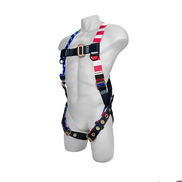 Frontline Combat American Style Economy Series Full Body Harness with Tongue Buckle Legs Uni - 100VTB-UN-AM
