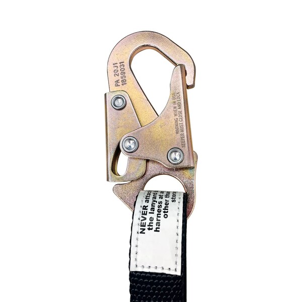 Frontline Combat 6' Tie-Back Double Leg Shock Absorbing Lanyard with Snaphooks - LPO62SADJ