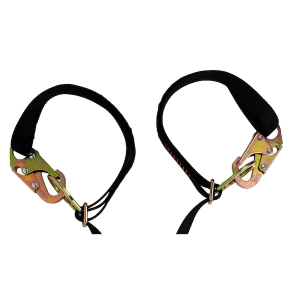 Frontline Combat 6' Tie-Back Double Leg Shock Absorbing Lanyard with Snaphooks - LPO62SADJ