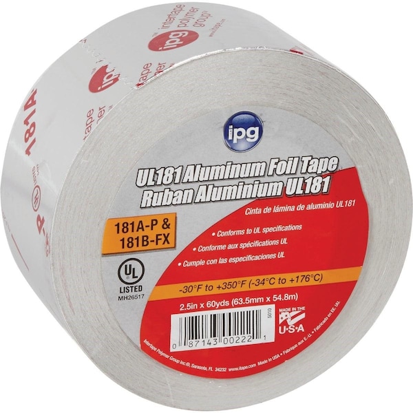 Cinta de papel de aluminio UL 181 de 2-1/2 pulg. x 60 yardas - 99607