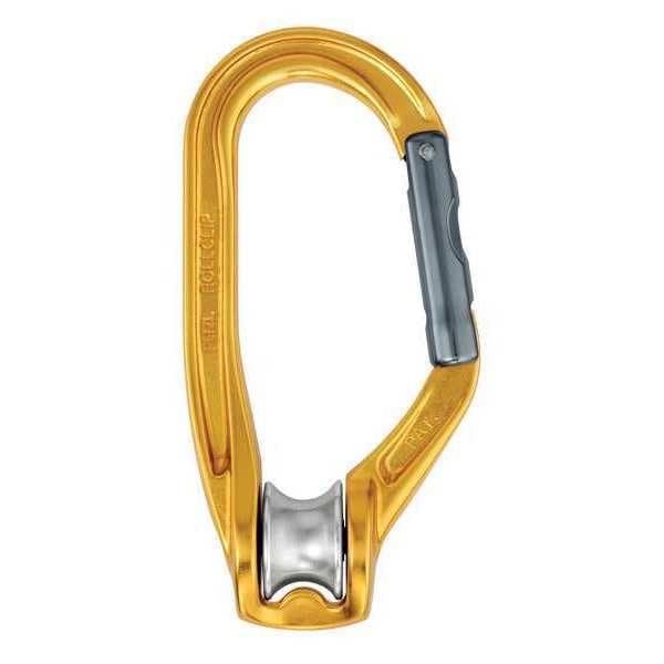 Petzl Carabiner Pulley, Aluminum, Gold - P74