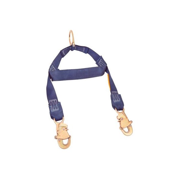 3M Dbi-Sala Rescue/Retrieval Y-Lanyard with Spreader Bar, 2 ft, Blue - 1231460