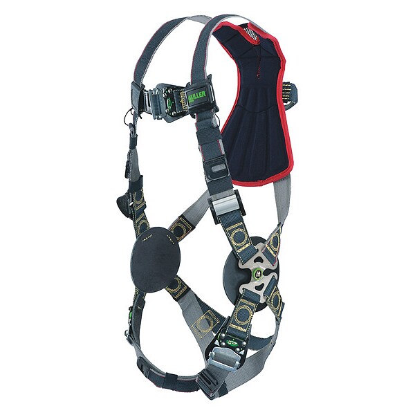 Honeywell Miller Revolution(R) Arc-Flash Rated Full Body Harness, S/M, 400 lb., Quick-Connect Chest/ Back D-Ring - RKNAR-QC/S/MBK