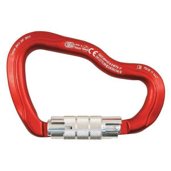 Kong Usa Carabiner, Twist-Lock, 117-1/2mm Length, Aluminum Alloy, Red - 778MG0RPPK
