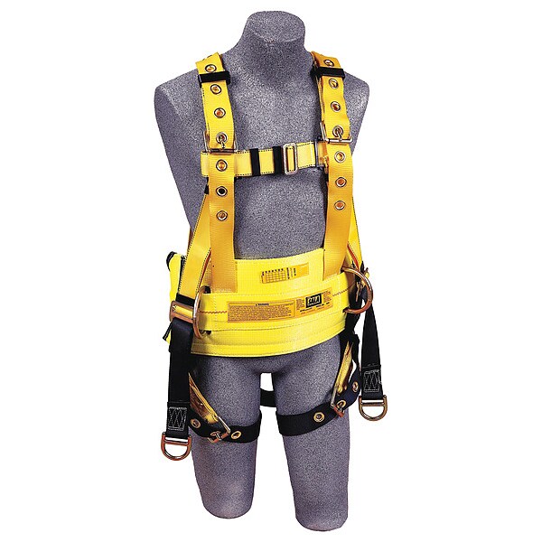 3M Dbi-Sala Delta(TM) Full Body Harness, M, 420 lb., Mating Chest/ Tongue Leg Buckles, Back, Lifting D-Ring - 1106350