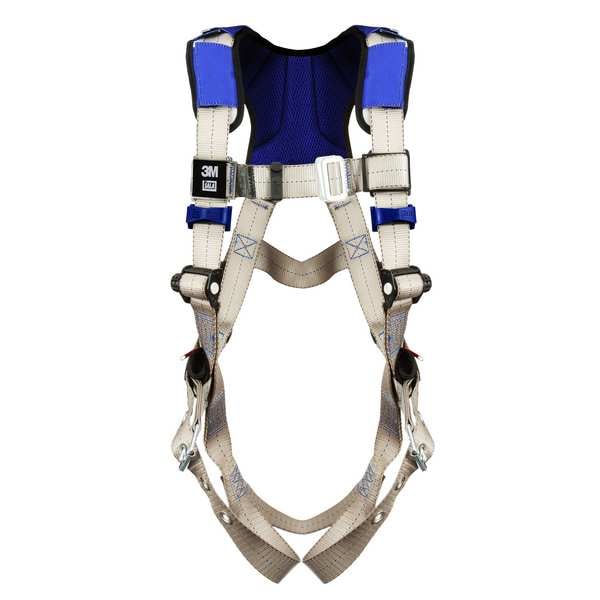 3M Dbi-Sala X100 Harness, L, 420 lb, Mating Chest/ Tongue Leg Buckles, Back D-Ring - 1401002