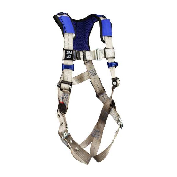 3M Dbi-Sala X100 Harness, L, 420 lb, Mating Chest/ Tongue Leg Buckles, Back D-Ring - 1401002