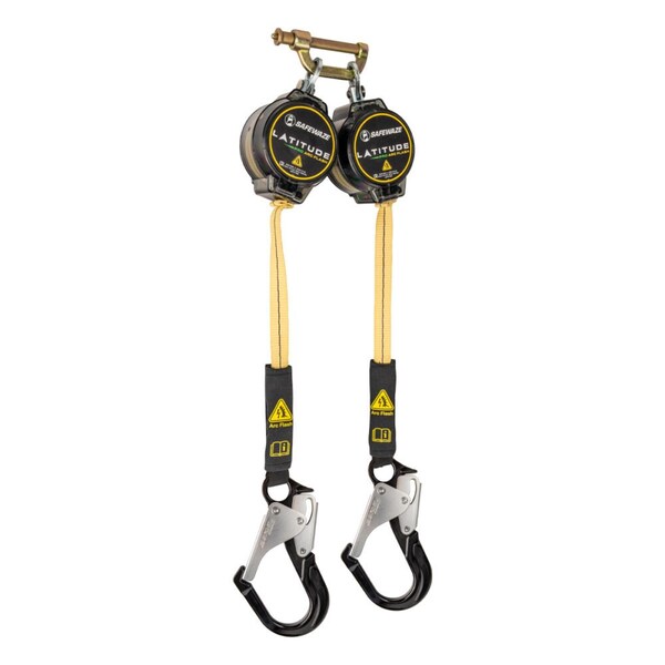 Safewaze Latitude Pro Arc Flash 7ft Dual Web SRL: 9012 BWB, Alu Rebar Hooks - 020-5220