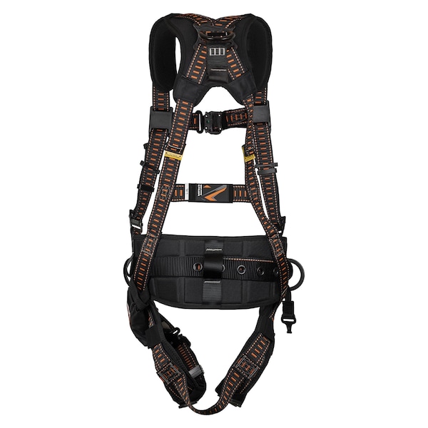 Malta Dynamics Warthog Comfort Maxx Full Body Harness, L/XL, 130-310 lb, Quick Connect Chest/ Side D-Ring - B2302