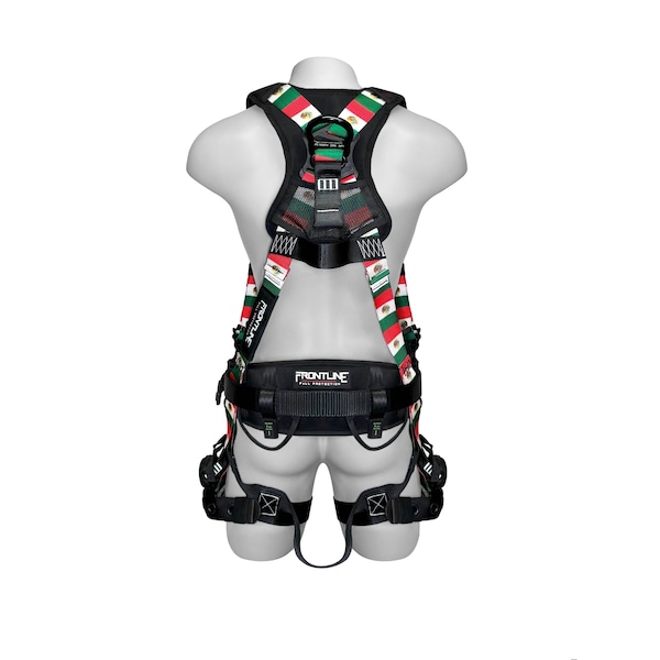 Frontline Combat Mexican Style Full Body Harness with Aluminum Hardware, S - 110CTB-S-MX