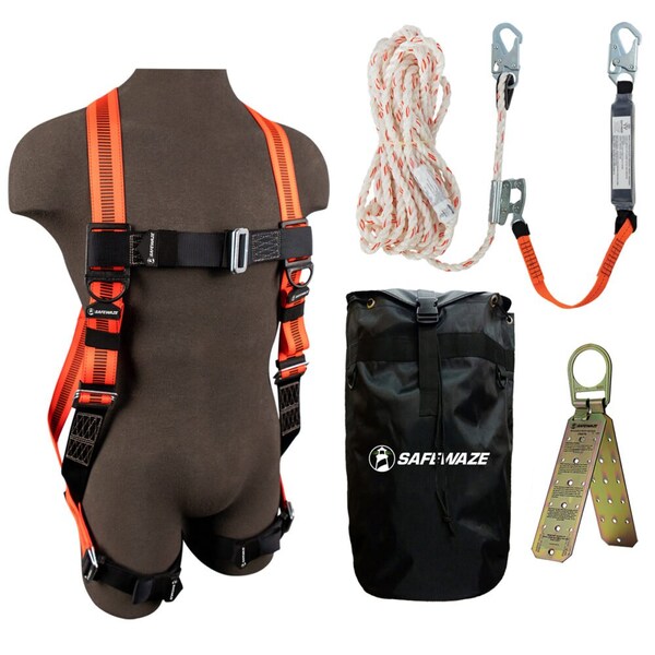 Safewaze Roofer's Fall Protection Kit, Size: Universal - FS-ROOF-E-BP