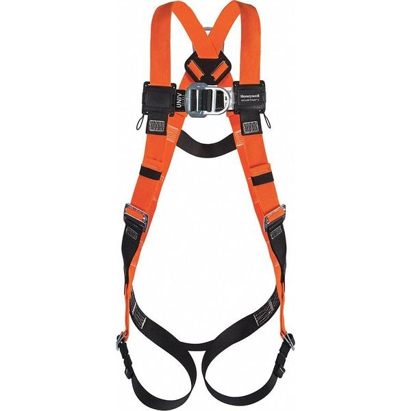 Honeywell Miller Titan II Full Body Harness, L/XL, 400 lb., Mating Chest/ Mating Leg Buckles, Back, Chest D-Ring - T4000FD/UAK