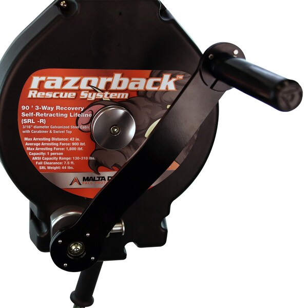 Malta Dynamics 90ft RAZORBACK 3-WAY RECOVERY SRL W/SNAP HOOK, CLASS SRL-R - R0003-G2
