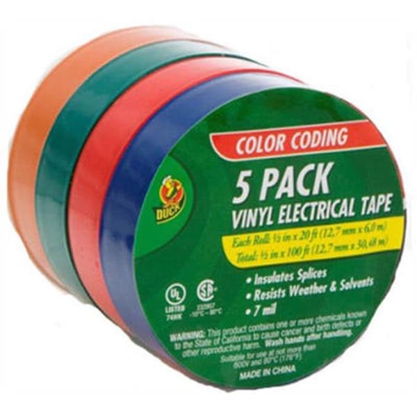 Cinta eléctrica de vinilo Duck 07205 de la marca 5 Pack - 606803