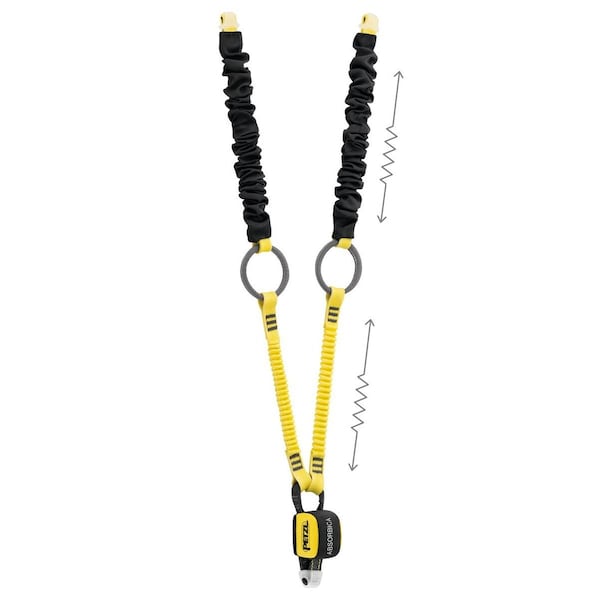 Petzl Double Lanyard w/Tie Back Rings, 150 cm - L015AB00