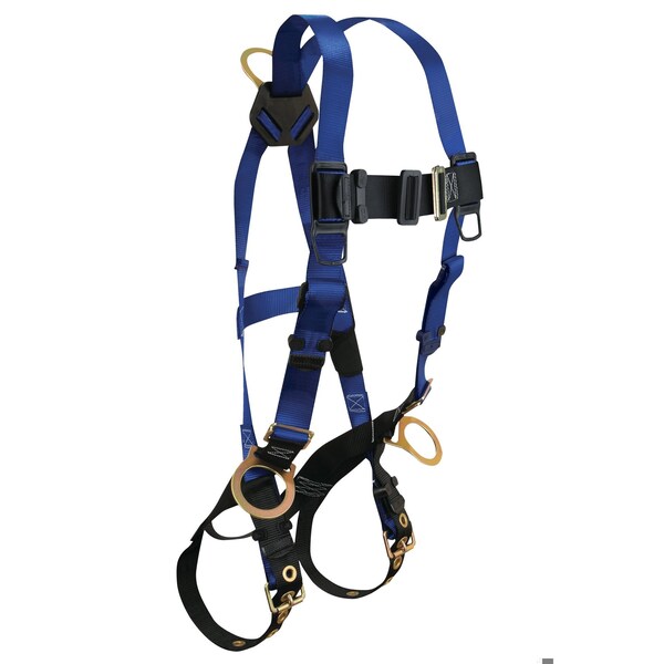 Falltech Contractor Standard Non-Belted Harness, Universal, 425 lb Load, Polyester Strap, Tongue Leg Strap Bu - 7018
