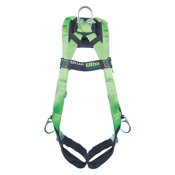 Honeywell Miller Duraflex Python(R) Ultra Full Body Harness, 2XL, 400 lb., Quick-Connect Chest/ Back, Hips D-Ring - P950QC-7/XXLGN