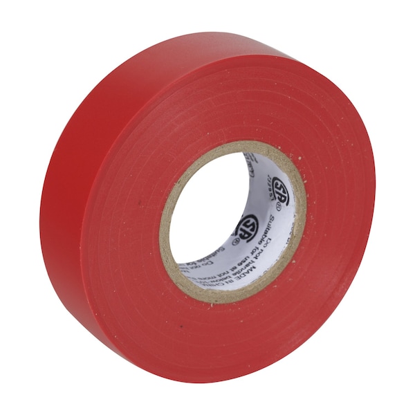 Cinta eléctrica de vinilo rojo de grado profesional de Duck Brand de 3/4 in. de ancho por 66 ft. de largo - 300878