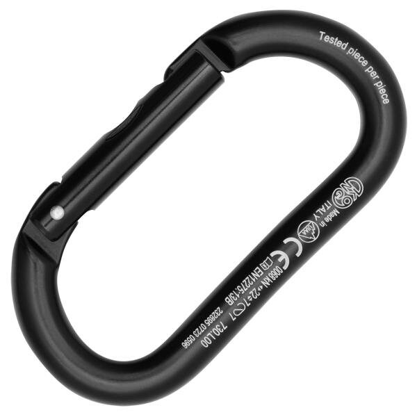 Kong Usa Oval, 105 mm Length, 16 mm Gate Opening, Aluminum Alloy, Black - 730L00NN0KK