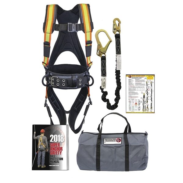 Super Anchor Safety Mini-MAX Carry Bag Kit: No. 6101-HS SMALL Hi-Viz Harness - 4303-S