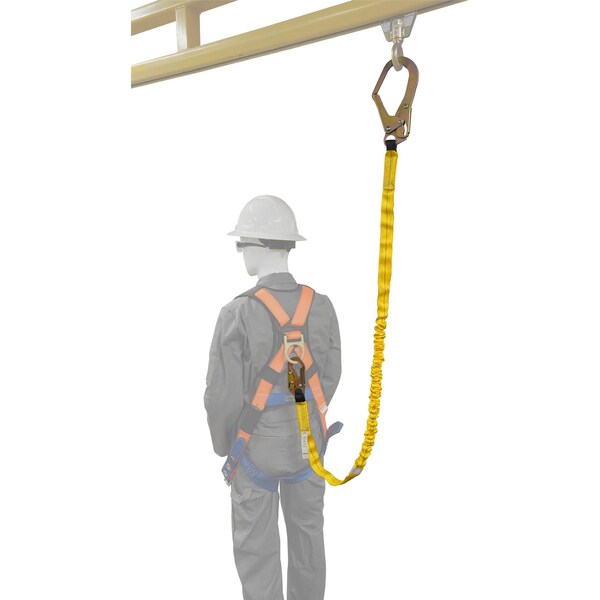 Starke Shock Absorbing Lanyard, 6 ft, 310 lb Weight Capacity, Yellow - SALI-6