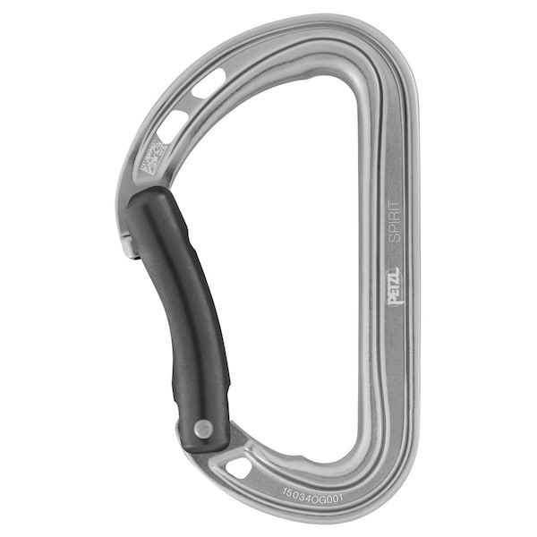 Petzl Spirit Carabiner Bent, Grey - M061AB02