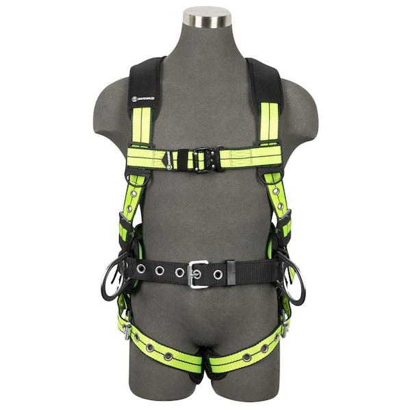 Safewaze Full Body Harness, Vest Style, M - FS-FLEX270-M