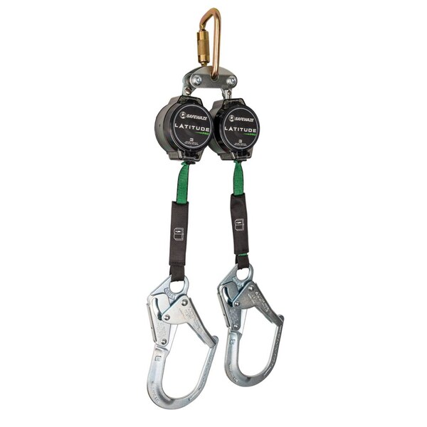 Safewaze Latitude Pro 7ft Dual Web SRL: FS-EX313, Carabiner, Rebar Hooks - 018-5018