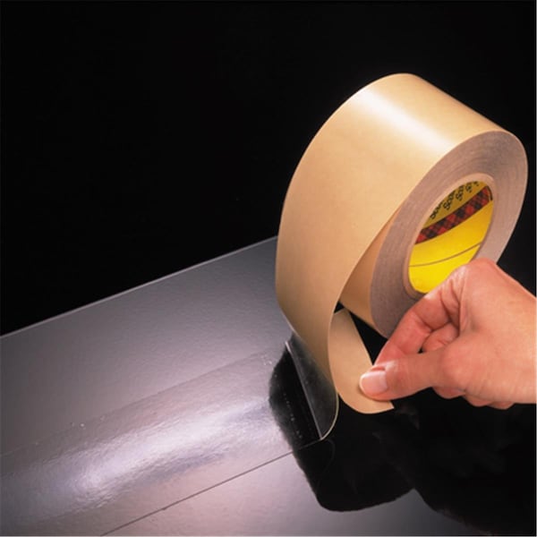 Giro 1 pulgada x 60 yardas 3M- 465 Cinta de transferencia de adhesivo - Rollos a mano - Transparente - Tamaño del núcleo de 3 pulgadas, paquete de 6 - SW3361064