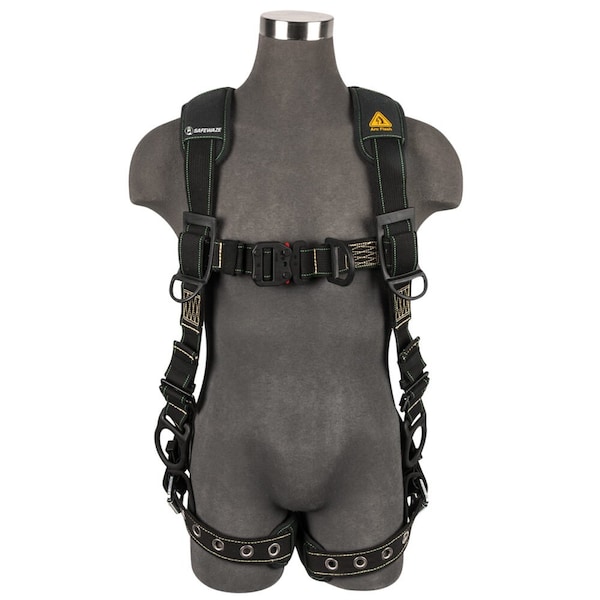 Safewaze Arc Flash Full Body Harness: DE 3D, DE QC Chest, DE FD, TB Legs, L - 020-1269