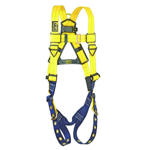 3M Dbi-Sala Delta Full Body Harness, Vest, 420 lb Wt Capacity, Mating Chest Strap, Steel, Yellow, Universal - 1102000