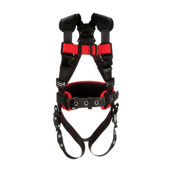 3M Protecta Protecta(R) Full Body Harness, M/L, 420 lb., Mating Chest/ Tongue Leg Buckles, Back, Side D-Ring - 1161301M