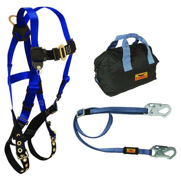 Condor Fall Protection Kit, Without Anchor, Universal, Gen Industry with Tongue Buckle Legs - 35KU70