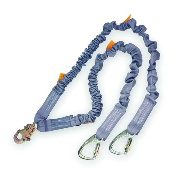 3M Dbi-Sala Shock Absorbing Lanyard, 6 ft., Gray - 1244675