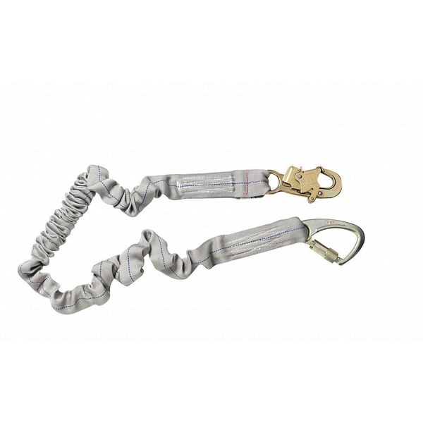 3M Dbi-Sala Shock Absorbing Lanyard, 6 ft., Gray - 1244675