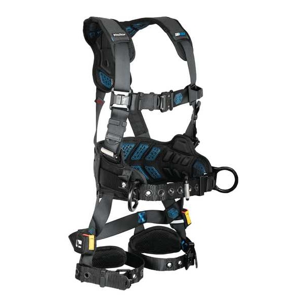 Falltech Not Applicable Fall Protection Harness, L, 425 lb, Quick-Connect Chest/ Tongue Leg Buckles - 8127BL