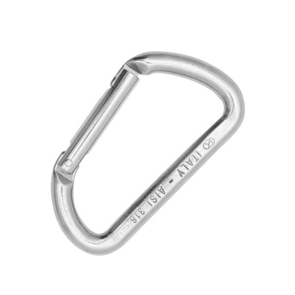 Kong Usa Asymmetric, 80 mm Length, 12 mm Gate Opening, Stainless steel, Polished - 564E00PP0KK