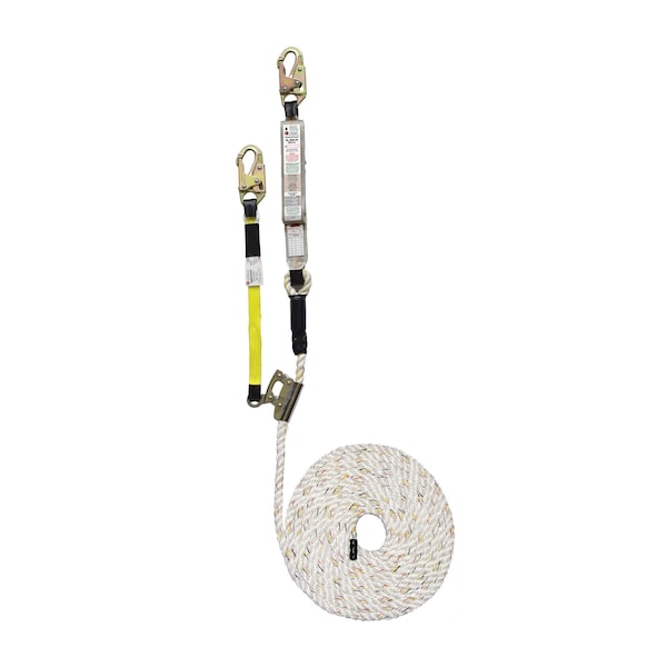 Super Anchor Safety 25ft Value 5/8" 3-Strand Fall Arrester Lifeline - 5502-25