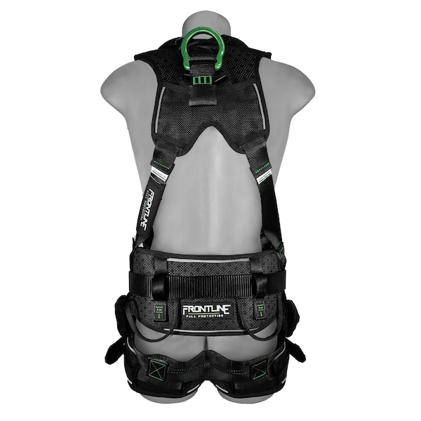 Frontline Elite Harness, M/L, 310 lbs, Quick Connect Chest/ Tongue Leg Buckles, Back D-Ring - 250CTB-ML