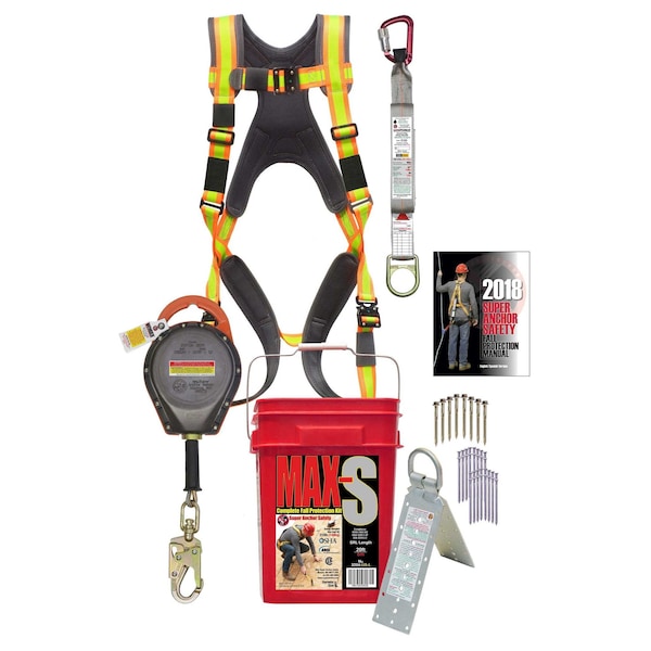 Super Anchor Safety MAX-S Bucket Kit: 20ft. SRL No. 2904-K - 3204-20L