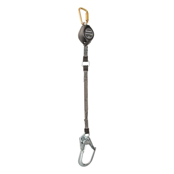 Safewaze Latitude HD 9' Single Web SRL Carabiner, Rebar Hook - FS-FSP1409-W-RBH