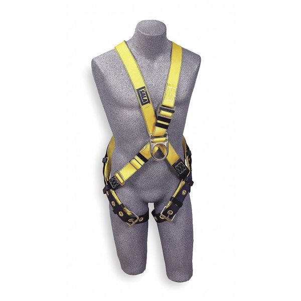3M Dbi-Sala Full Body Harness, M, 420 lb., Friction / Pass-Through Chest/ Friction Leg Buckles - 1101457