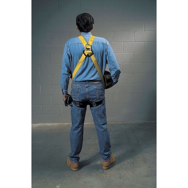 3M Dbi-Sala Full Body Harness, M, 420 lb., Friction / Pass-Through Chest/ Friction Leg Buckles - 1101457